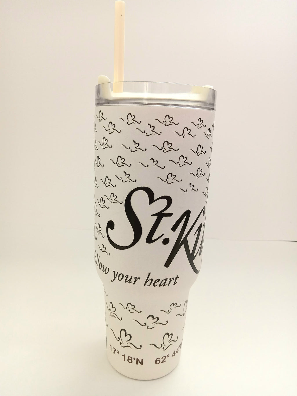 St Kitts "Follow Your Heart" 40oz. Insulated Tumbler
