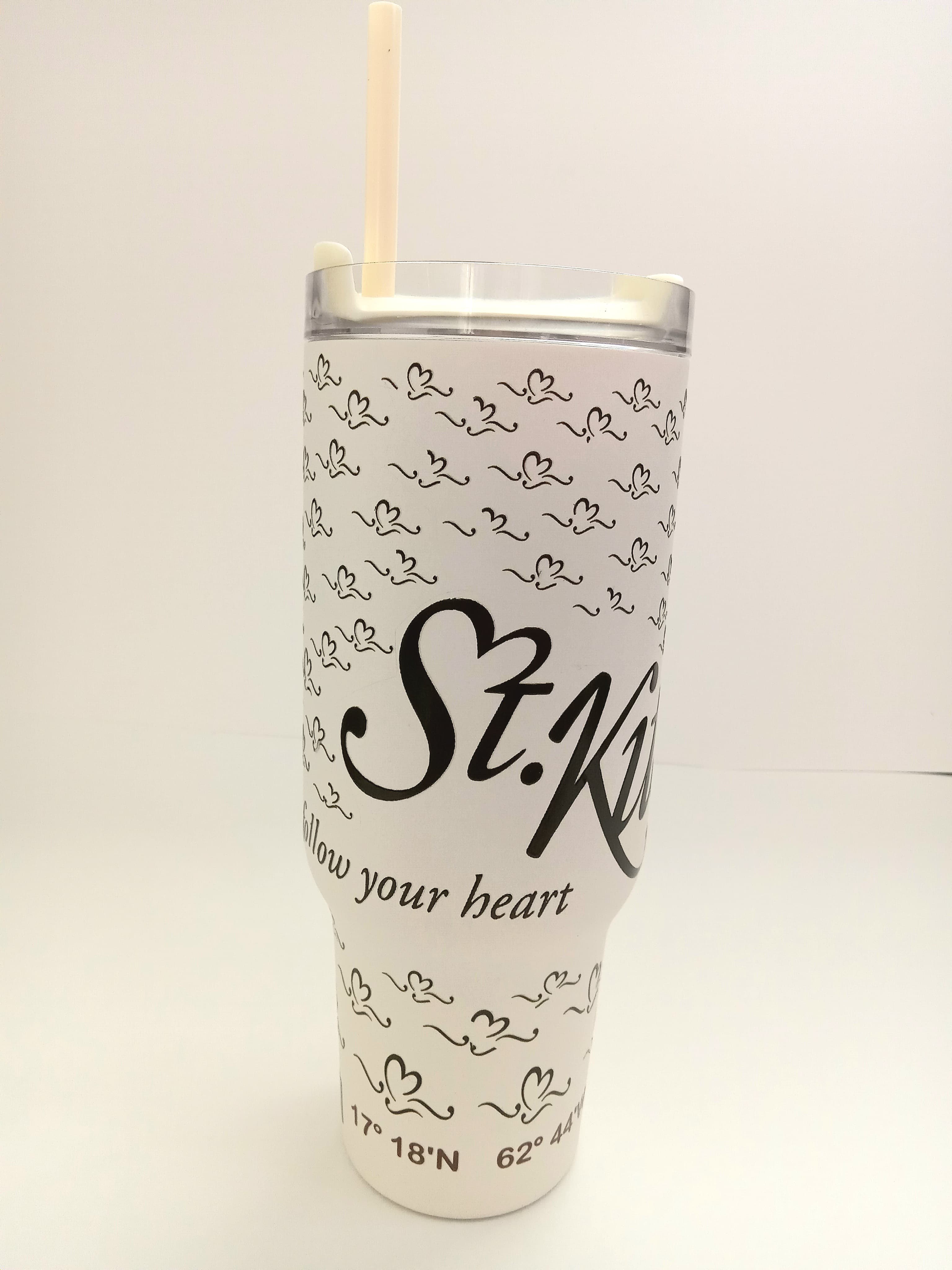 St Kitts "Follow Your Heart" 40oz. Insulated Tumbler